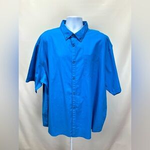 DITCH PLAINS by RICKY SINGH Royal Blue Casual Button Down Shirt size 4X